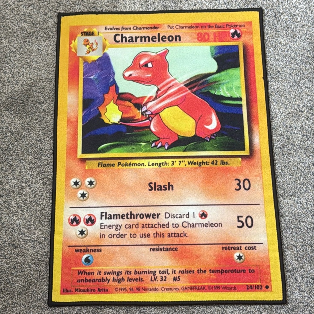 NEW! RUG POKEMON 20”x28” - CHARMELEON